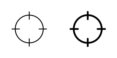 Target icon symbol collection on white background.