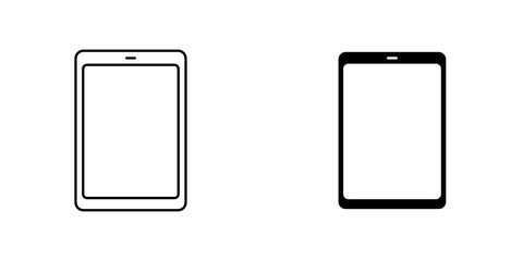 Tablet icon symbol collection on white background.