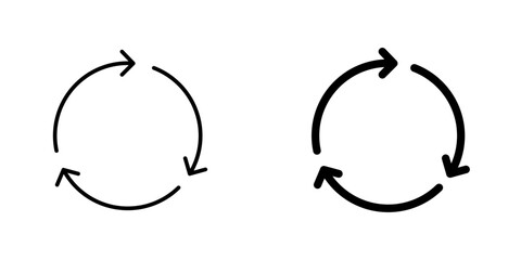 Recycle icon symbol collection on white background.