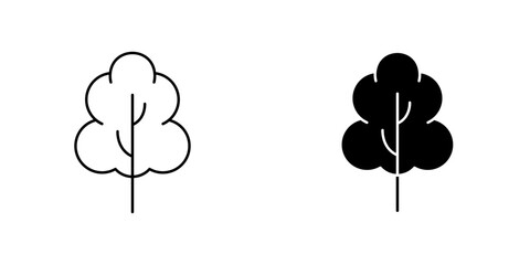 Tree free icon symbol collection on white background.