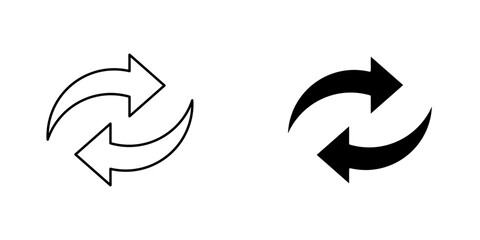 Exchange icon symbol collection on white background.