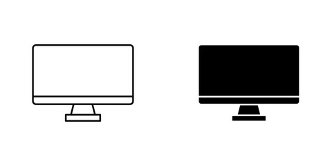 Computer Screen icon symbol collection on white background.