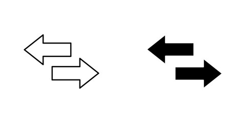 Data transfer icon symbol collection on white background.