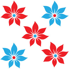 Flower vector icon .Abs tract floral background silhouette vector illustration.