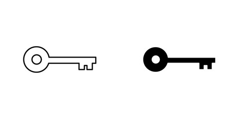 Key icon symbol collection on white background.