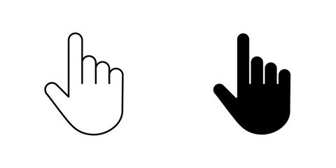 Cursor icon symbol collection on white background.