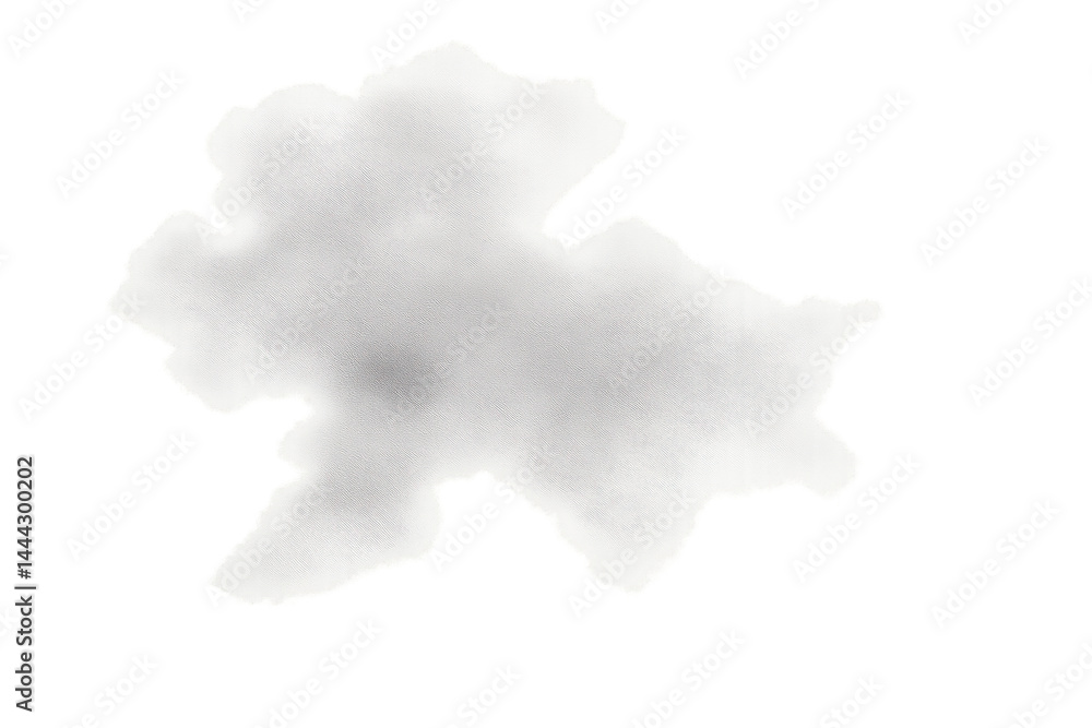 Poster soft, irregularly shaped cloud with diffuse edges and a light gray gradient.