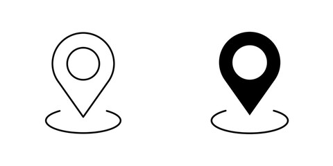 Marker icon symbol collection on white background.