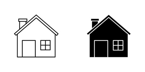 Home icon symbol collection on white background.