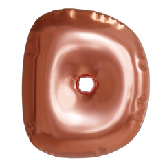 Letter D shaped copper balloon