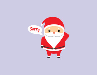 Cute Santa Claus Cartoon Vector Set – Christmas Character Expressions

