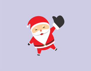 Cute Santa Claus Cartoon Vector Set – Christmas Character Expressions

