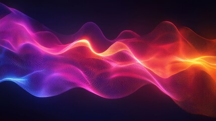 Obraz premium Abstract digital design with vibrant color waves.