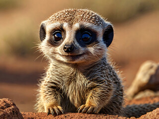 Fototapeta premium chubby meerkat