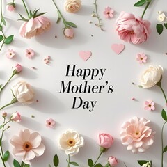 frame of varieties flowers for mother