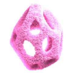 Abstract Pink Geometric Sculpture