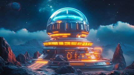 Futuristic Lunar Observatory