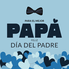 PARA EL MEJOR PAPÁ AZUL CELESTE CORBATA CORAZONES