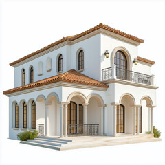 Fototapeta premium Elegant villa in 3D perspective