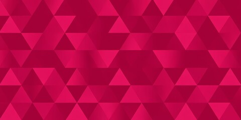 Seamless abstract burgundy, red, pink triangle pattern , background, geometric design