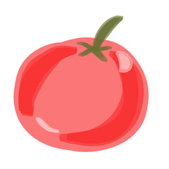 red tomato isolated on white, tomato digital illustration