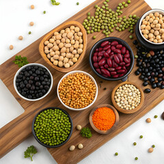 legumes and beans assortment healthy vegan protein