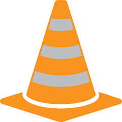 Traffic Cone vector icon collection, vector illustration set on white background