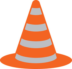 Traffic Cone vector icon collection, vector illustration set on white background