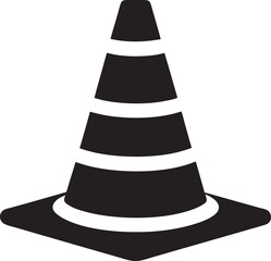 Traffic Cone vector icon collection, vector illustration set on white background
