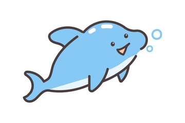 かわいいイルカのイラスト