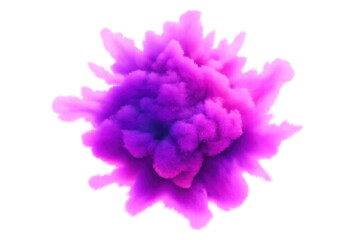 Fototapeta premium Vivid purple and pink powder explosion forming a dynamic cloud of color.
