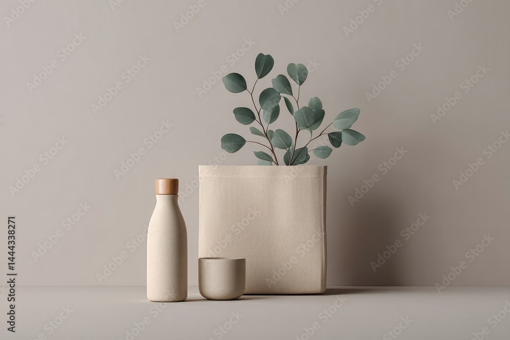 Poster capture minimalistic image celebrating world environment day showcasing diversity of eco-friendly it