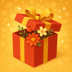 gift box with ribbon