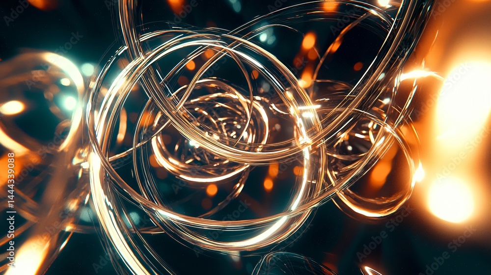 Poster a dazzling display of lights capturing the essence of celestial energy fields with hyperbolic energy