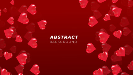 A red background with a red heart and the word love on it