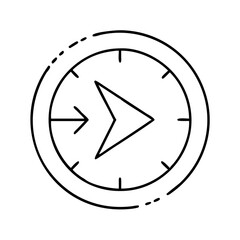 fast forward time icon, fast forward time line art - simple line art of fast forward time, perfect for fast forward time logos and icons