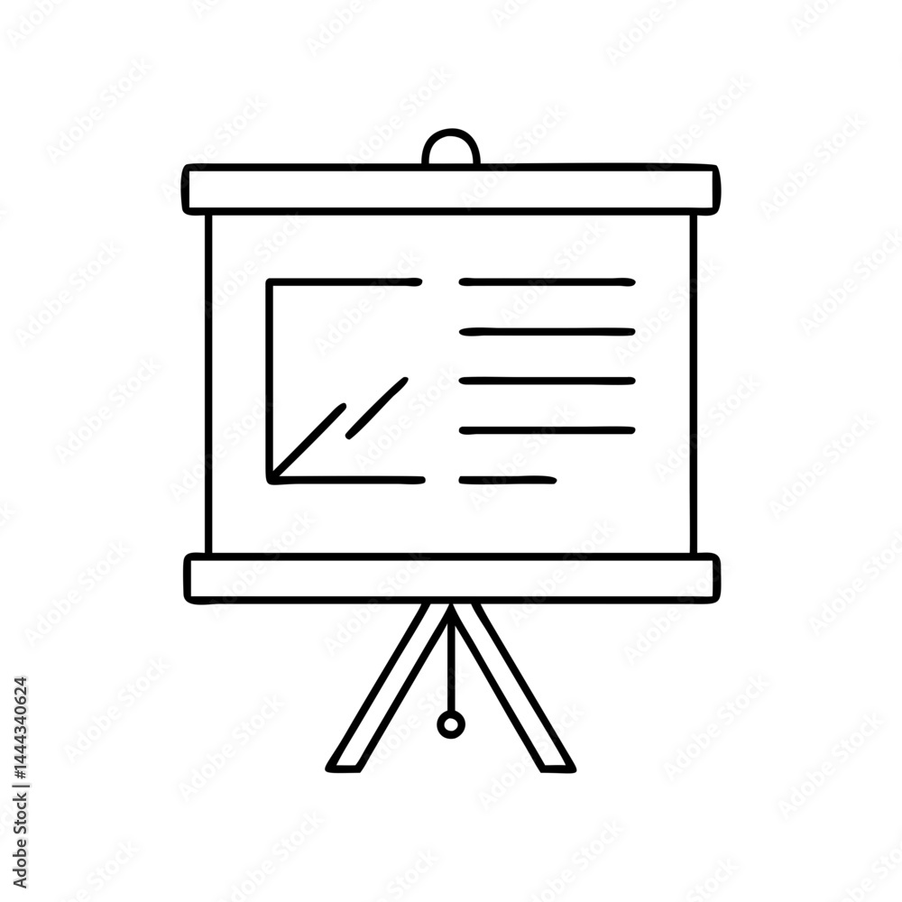 Poster flip chart icon, flip chart line art - simple line art of flip chart, perfect for flip chart logos a