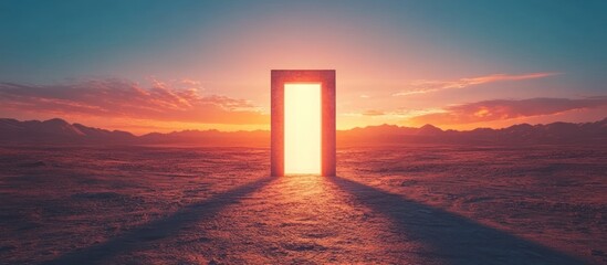 Desert Sunrise Doorway to New Beginnings