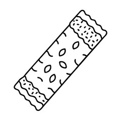 granola bar icon, granola bar line art - simple line art of granola bar, perfect for granola bar logos and icons