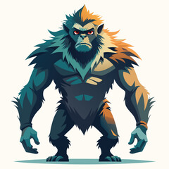 Epic Bigfoot Silhouette Vector Collection Featuring Forest, Mountain, and Mythical Cryptid Scenes in Minimalist Black Style