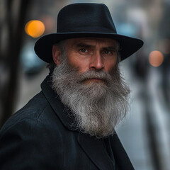 old man in a hat