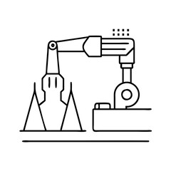 industrial design icon, industrial design line art - simple line art of industrial design, perfect for industrial design logos and icons