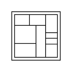 interior design icon, interior design line art - simple line art of interior design, perfect for interior design logos and icons