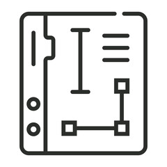 UI collection symbol outline icon, editable vector illustration and transparent graphic element. Isolated on white background