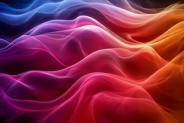 Fototapeta premium Abstract colorful flowing waves (1)