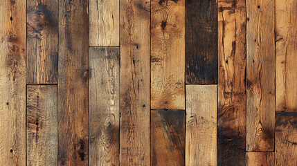 Rustic Weathered Brown Wood Plank Texture Background