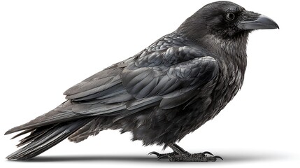 Fototapeta premium Majestic black bird, profile view (1)