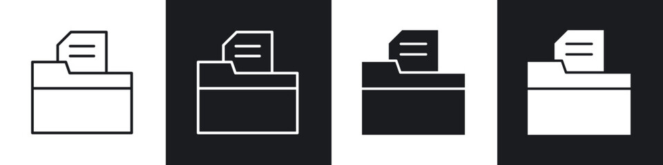 File icon in thin line and Flat Design.