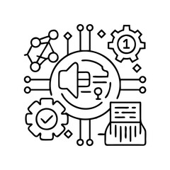 ai regulation icon, ai regulation line art - simple line art of ai regulation, perfect for ai regulation logos and icons