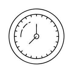 analog clock icon, analog clock line art - simple line art of analog clock, perfect for analog clock logos and icons